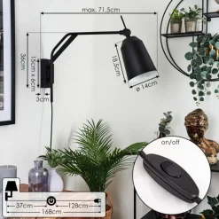 Luminaires Scandinaves-hofstein Applique murale Sacriquier Noir, 1 lumière