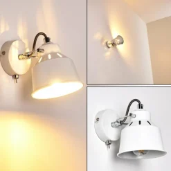 Lampes Industrielles-hofstein Applique murale Safari Blanc, 1 lumière