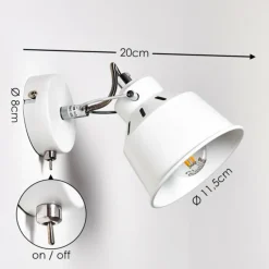 Lampes Industrielles-hofstein Applique murale Safari Blanc, 1 lumière