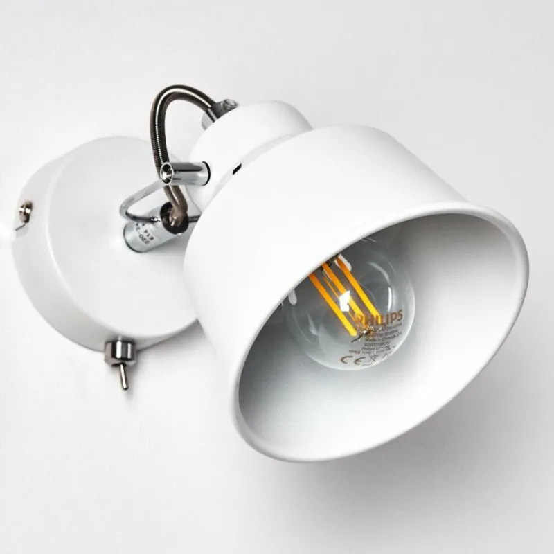 Lampes Industrielles-hofstein Applique murale Safari Blanc, 1 lumière