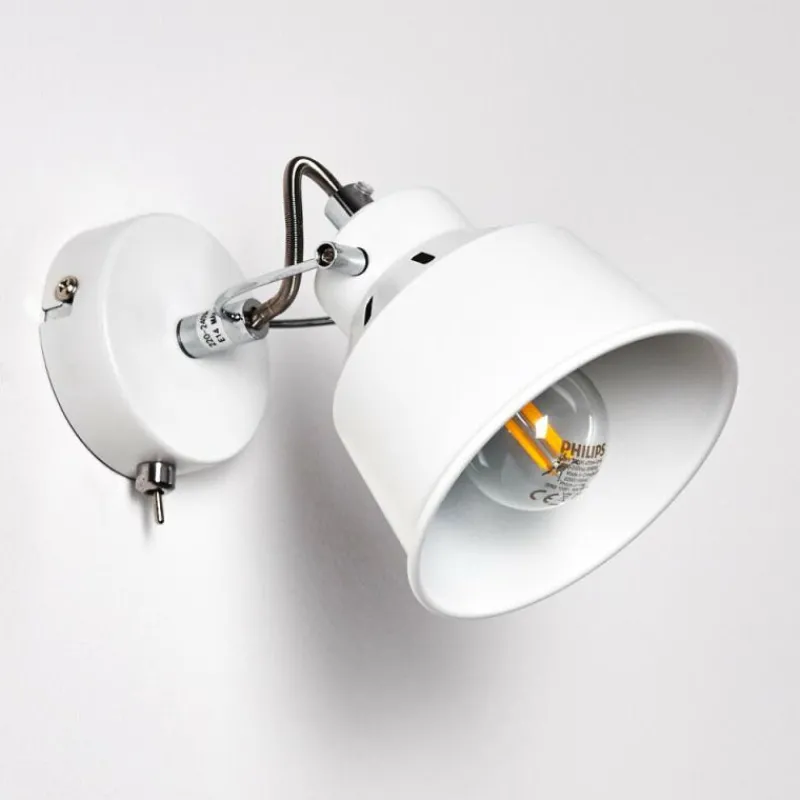 Lampes Industrielles-hofstein Applique murale Safari Blanc, 1 lumière