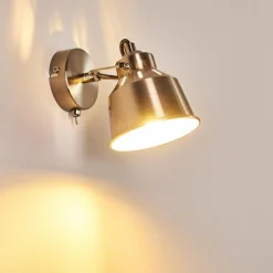 Lampes Industrielles-hofstein Applique murale Safari Chrome brossé, 1 lumière