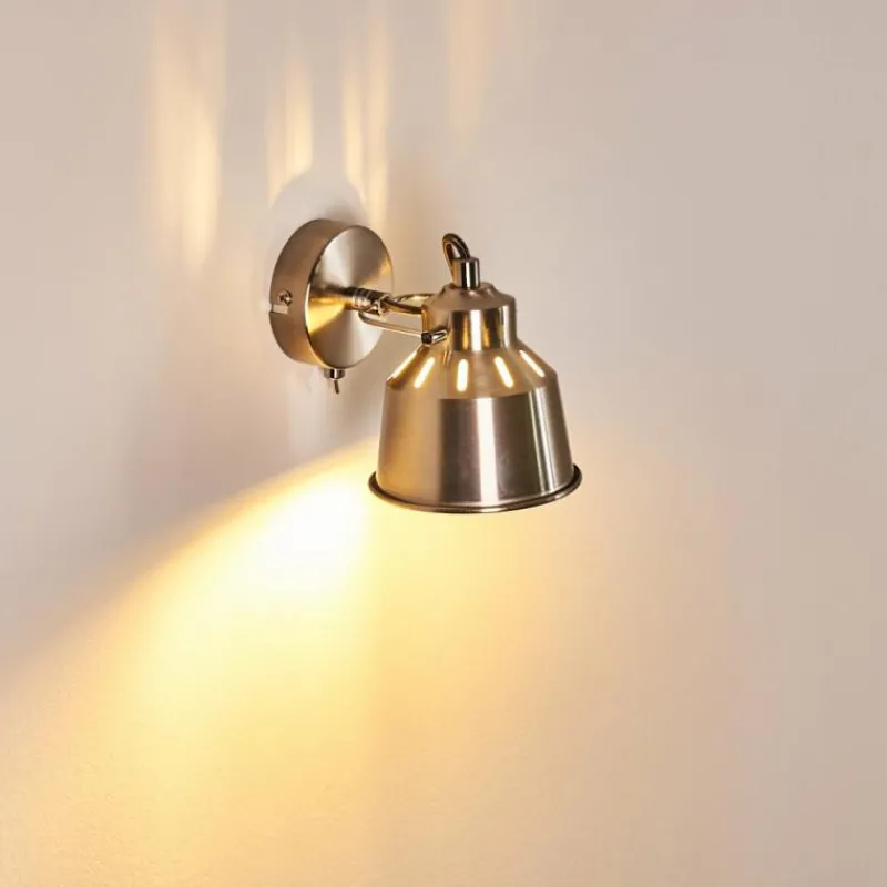 Lampes Industrielles-hofstein Applique murale Safari Chrome brossé, 1 lumière