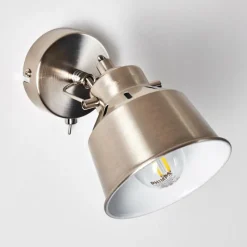 Lampes Industrielles-hofstein Applique murale Safari Chrome brossé, 1 lumière