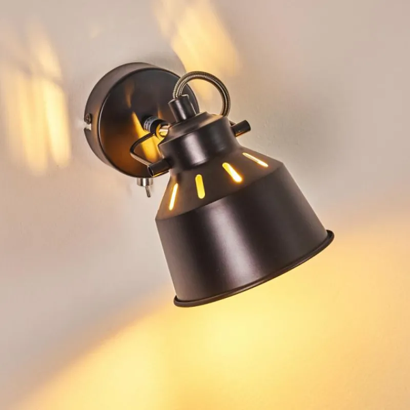 Lampes Industrielles-hofstein Applique murale Safari Noir, 1 lumière