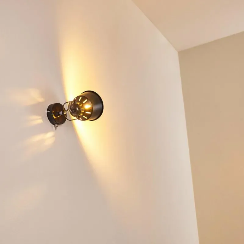 Lampes Industrielles-hofstein Applique murale Safari Noir, 1 lumière