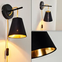 hofstein Applique murale Saillon Noir, 1 lumière* Appliques