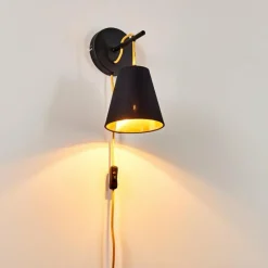 hofstein Applique murale Saillon Noir, 1 lumière* Appliques