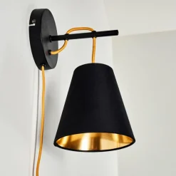 hofstein Applique murale Saillon Noir, 1 lumière* Appliques