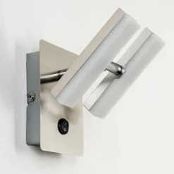 hofstein Applique murale Sakami LED Nickel mat, 2 lumières