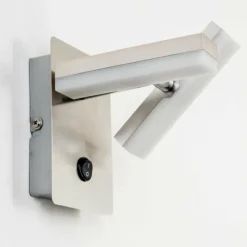 hofstein Applique murale Sakami LED Nickel mat, 2 lumières