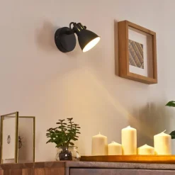 hofstein Applique murale Salinas Noir, 1 lumière