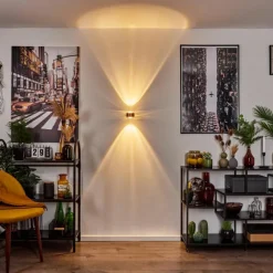 hofstein Applique murale Sapri Cuivre, Noir, 1 lumière