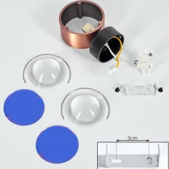 hofstein Applique murale Sapri Cuivre, Noir, 1 lumière