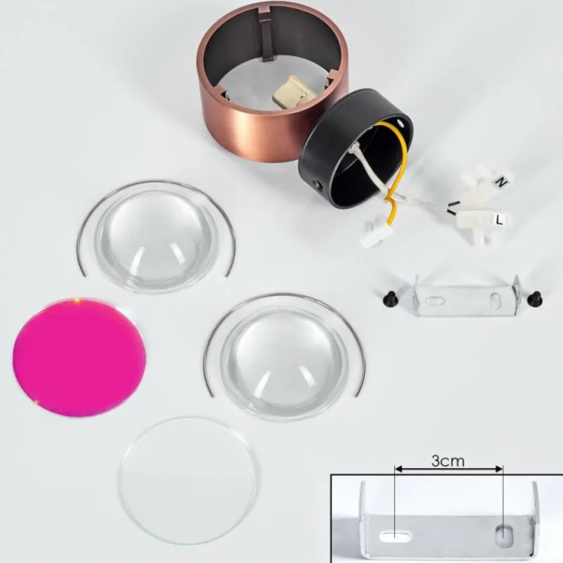 hofstein Applique murale Sapri Cuivre, Noir, 1 lumière