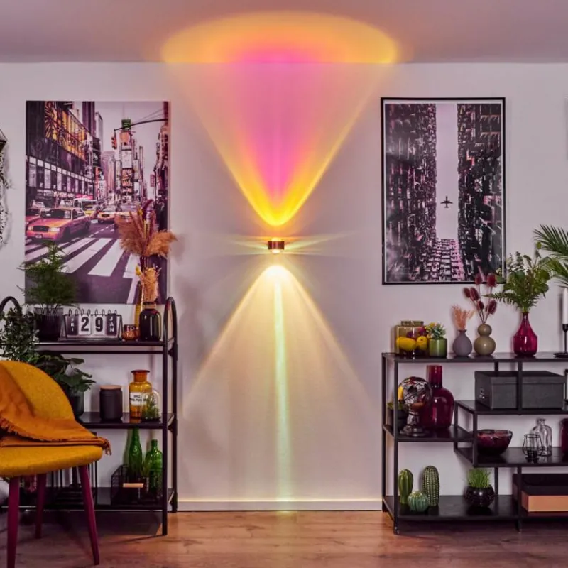 hofstein Applique murale Sapri Cuivre, Noir, 1 lumière