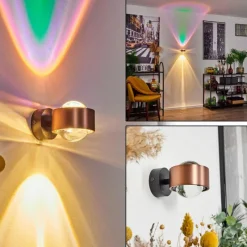 hofstein Applique murale Sapri Cuivre, Noir, 1 lumière