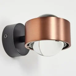 hofstein Applique murale Sapri Cuivre, Noir, 1 lumière