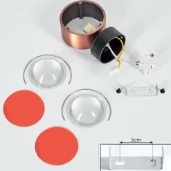 hofstein Applique murale Sapri Cuivre, Noir, 1 lumière