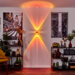 hofstein Applique murale Sapri Cuivre, Noir, 1 lumière