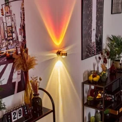 hofstein Applique murale Sapri Cuivre, Noir, 1 lumière