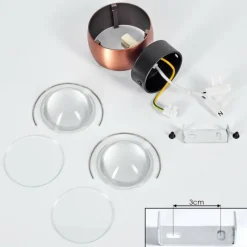 hofstein Applique murale Sapri Cuivre, Noir, 1 lumière