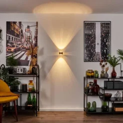 hofstein Applique murale Sapri Cuivre, Noir, 1 lumière