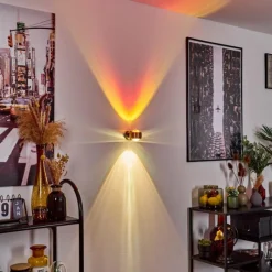 hofstein Applique murale Sapri Cuivre, Noir, 1 lumière