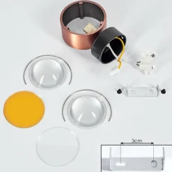 hofstein Applique murale Sapri Cuivre, Noir, 1 lumière