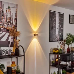 hofstein Applique murale Sapri Cuivre, Noir, 1 lumière