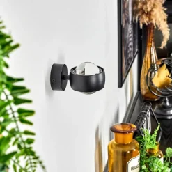 hofstein Applique murale Sapri Noir, 1 lumière