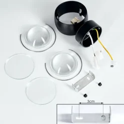 hofstein Applique murale Sapri Noir, 1 lumière