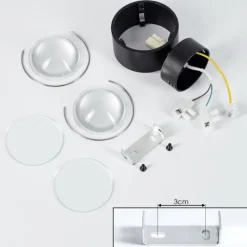 hofstein Applique murale Sapri Noir, 1 lumière