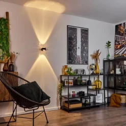 hofstein Applique murale Sapri Noir, 1 lumière