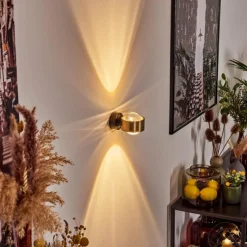 hofstein Applique murale Sapri Vieux laiton, Noir, 1 lumière