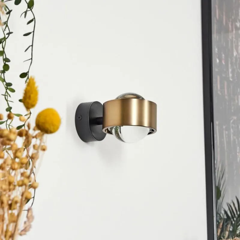 hofstein Applique murale Sapri Vieux laiton, Noir, 1 lumière