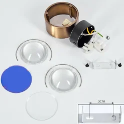 hofstein Applique murale Sapri Vieux laiton, Noir, 1 lumière