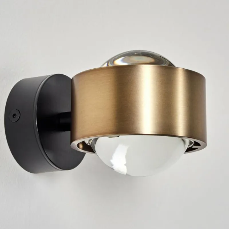 hofstein Applique murale Sapri Vieux laiton, Noir, 1 lumière