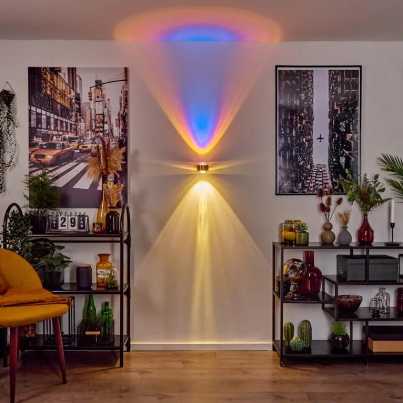 hofstein Applique murale Sapri Vieux laiton, Noir, 1 lumière