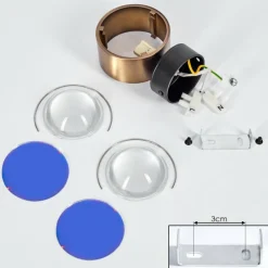 hofstein Applique murale Sapri Vieux laiton, Noir, 1 lumière