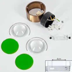 hofstein Applique murale Sapri Vieux laiton, Noir, 1 lumière