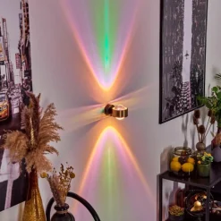 hofstein Applique murale Sapri Vieux laiton, Noir, 1 lumière