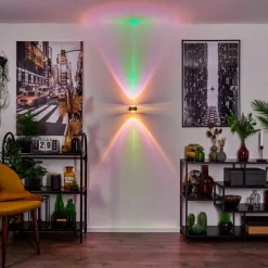 hofstein Applique murale Sapri Vieux laiton, Noir, 1 lumière