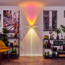 hofstein Applique murale Sapri Vieux laiton, Noir, 1 lumière