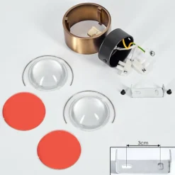 hofstein Applique murale Sapri Vieux laiton, Noir, 1 lumière