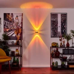 hofstein Applique murale Sapri Vieux laiton, Noir, 1 lumière