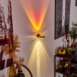 hofstein Applique murale Sapri Vieux laiton, Noir, 1 lumière