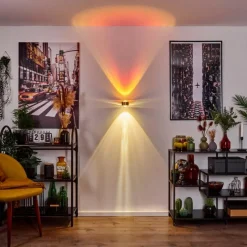 hofstein Applique murale Sapri Vieux laiton, Noir, 1 lumière