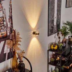 hofstein Applique murale Sapri Vieux laiton, Noir, 1 lumière