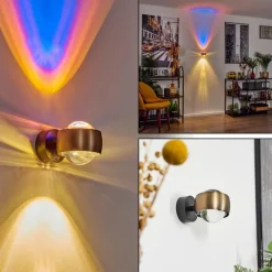 hofstein Applique murale Sapri Vieux laiton, Noir, 1 lumière